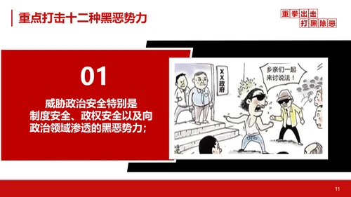 重拳出击打黑除恶教学汇报PPT课件