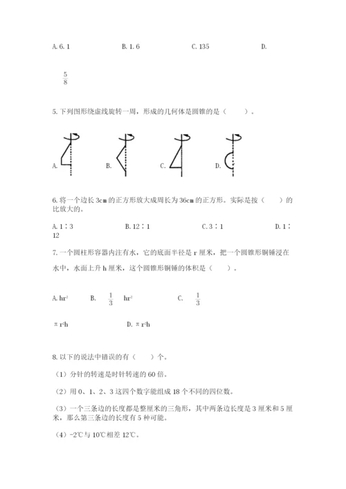 北师大版数学小升初模拟试卷精品【全国通用】.docx
