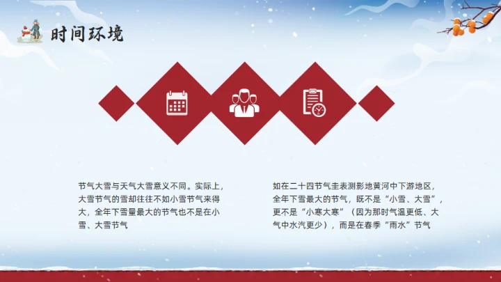 冬季大雪红色宫墙通用PPT模板