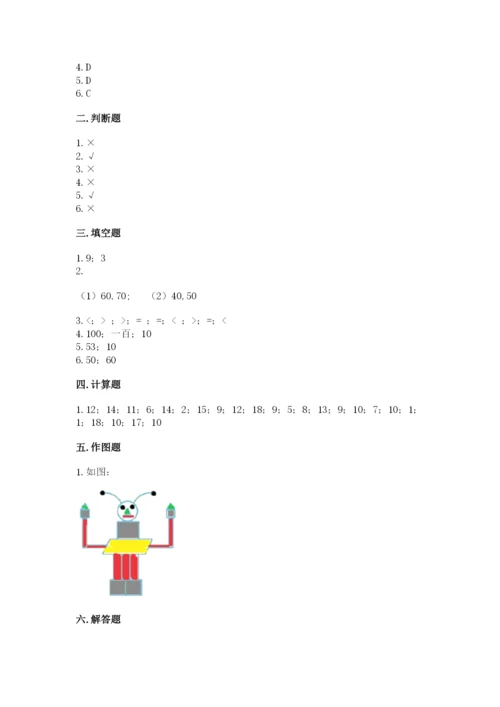 小学一年级下册数学期末测试卷及参考答案【培优】.docx