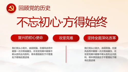 红色党建党支部党员主题党日微党课PPT