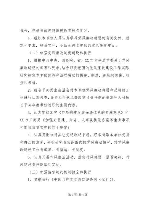 工商局党风廉政建设责任书 (9).docx