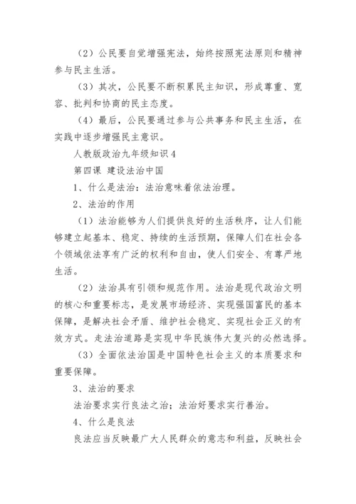 人教版政治九年级知识点总结.docx