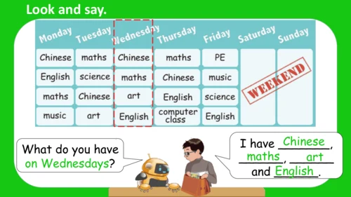 Unit 2 My week Part A Let's learn课件 （共45张PPT）