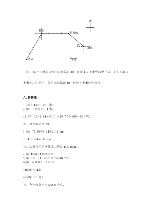 人教版六年级上册数学期末测试卷精品【完整版】.docx