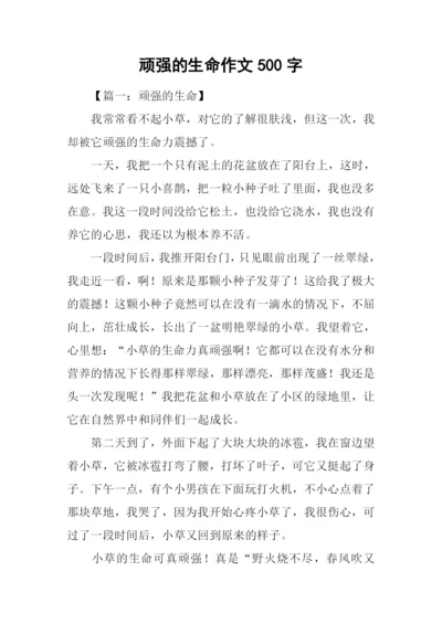 顽强的生命作文500字.docx