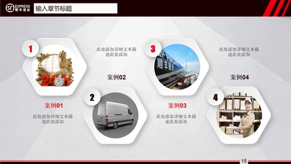 顺丰速运快递通用PPT模板