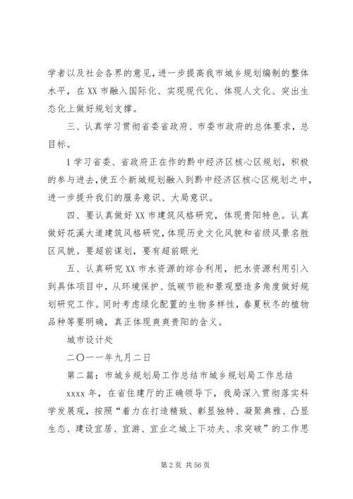市长到市城乡规划局调研心得体会.docx