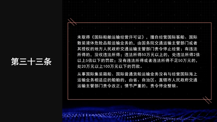 全文学习普法2025年9月28日修订的《中华人民共和国国际海运条例》PPT课件