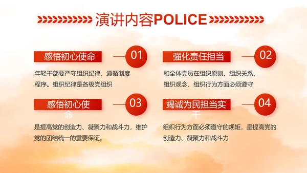 红色大气公安警察工作总结计划PPT