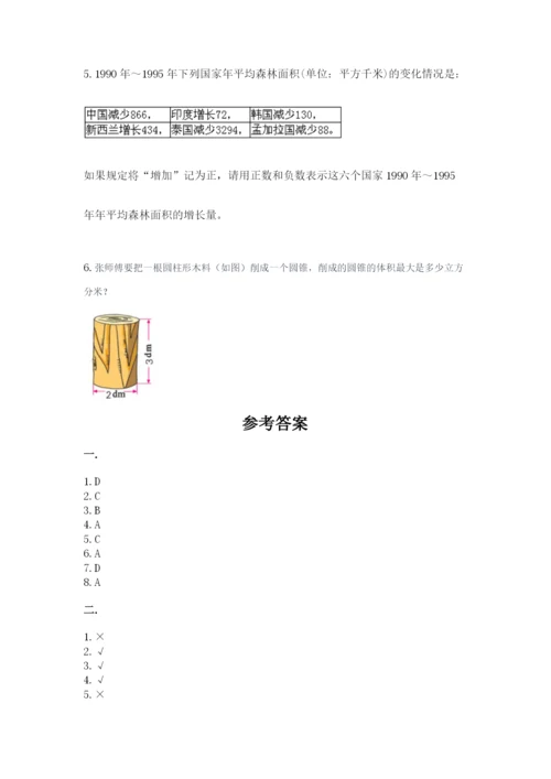 小学数学六年级下册竞赛试题【典型题】.docx