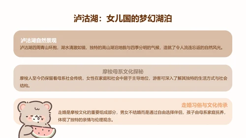 棕棕熊橙色卡通风云南旅游攻略