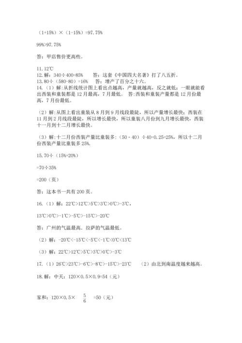 六年级小升初数学解决问题50道含答案（综合题）.docx