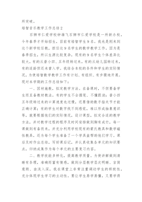 培智音乐教学工作总结.docx