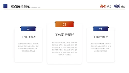 励志商务风年度工作总结工作汇报述职报告ppt模板
