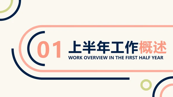 简约风黄色工作汇报年中总结PPT