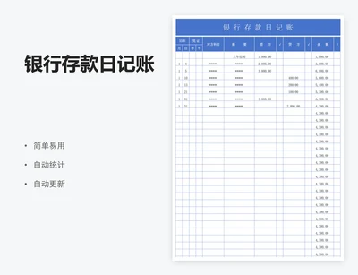 银行存款日记账