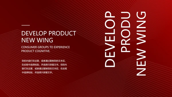 红色简约风两会政府报告心得解读PPT模板