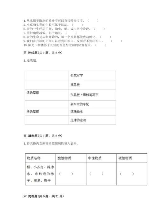 教科版三年级下册科学期末测试卷精品（典优）.docx