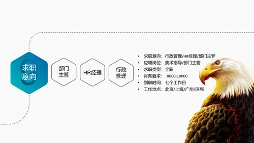 简约商务风个人求职竞聘简历通用PPT模板