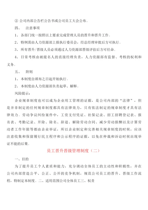 员工晋升晋级管理制度(2篇).docx