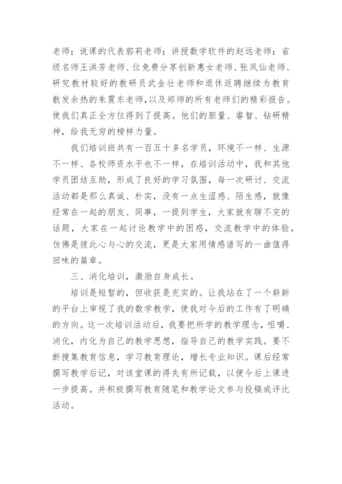 乡村小学教师培训总结.docx