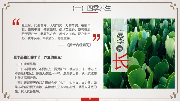 养生知识与健康管理PPT模板