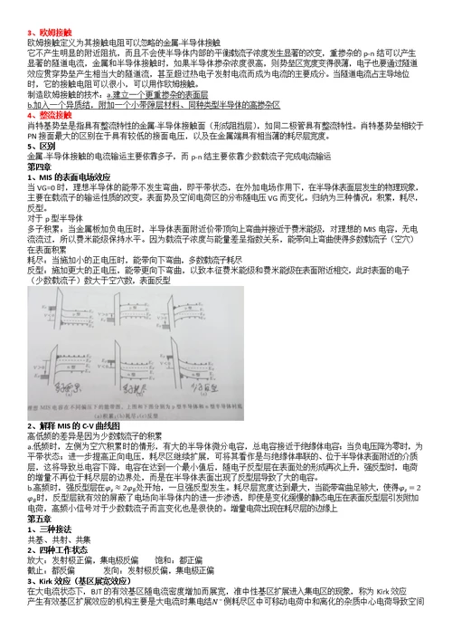 半导体器件物理复习