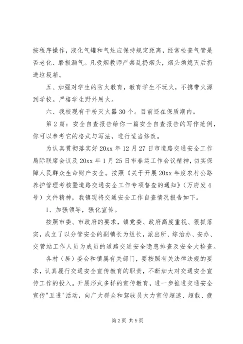 安全自查报告（推荐5篇） (3).docx