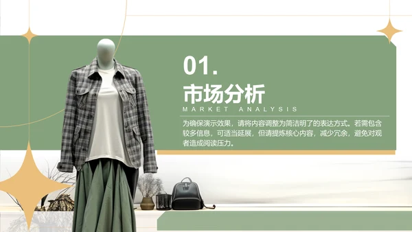 绿色复古风服装商业计划书PPTPPT模板