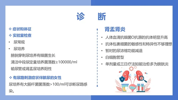 医疗风医疗泌尿系感染PPT模板
