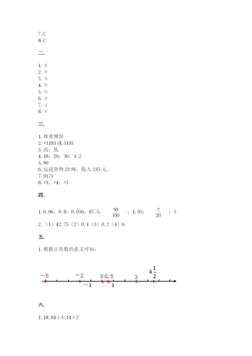 沪教版六年级数学下学期期末测试题精品（达标题）.docx