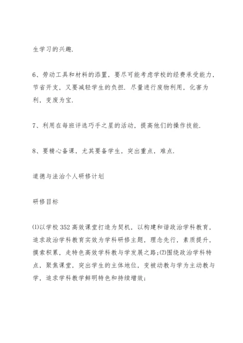 道德与法治个人研修计划.docx