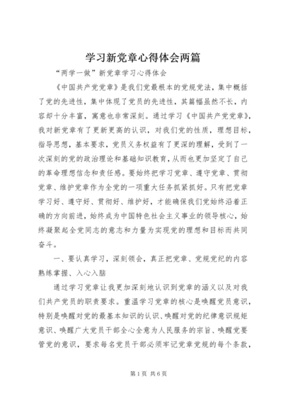 学习新党章心得体会两篇 (3).docx
