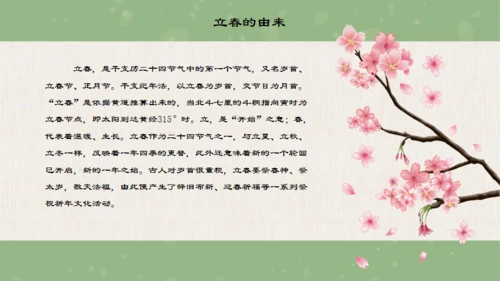 立春的来由通用PPT模板