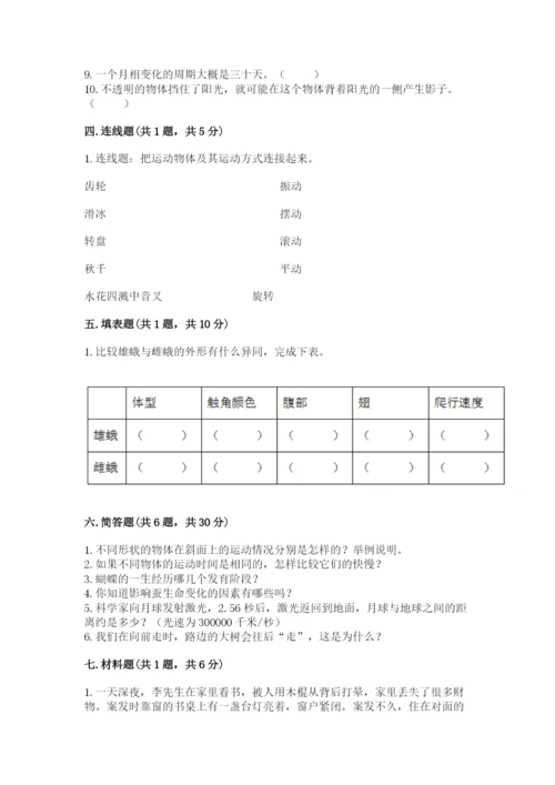 教科版科学三年级下册期末测试卷附参考答案【预热题】.docx