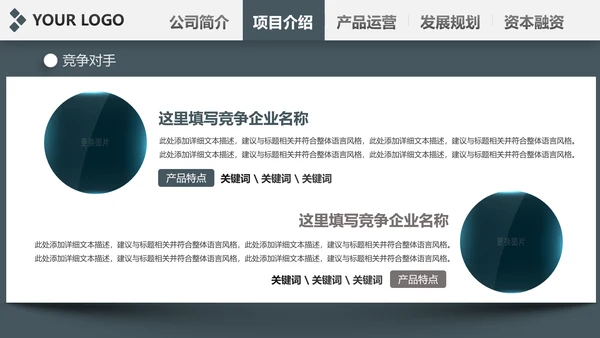 稳重内容详细简约大气商业计划书ppt模板