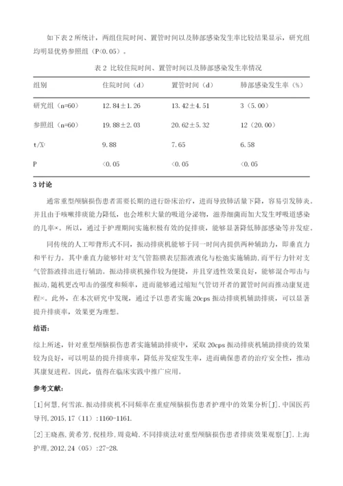 振动排痰机不同频率在重症颅脑损伤患者护理中的效果研究.docx