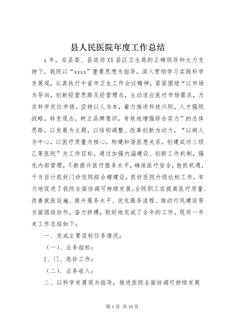 县人民医院年度工作总结.docx