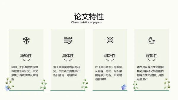 小清新绿色传统媒体转型策略分析校园答辩PPT