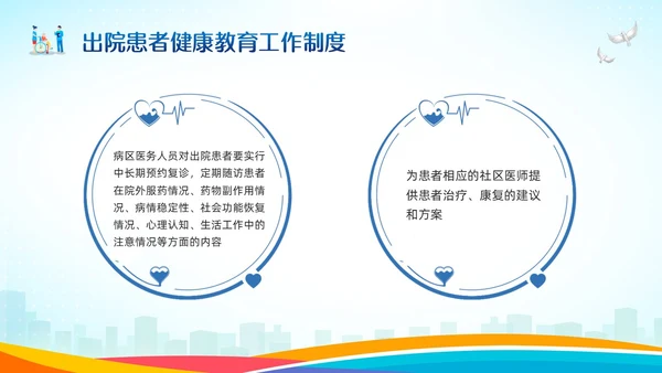 蓝色卡通患者健康教育制度PPT模板宣传PPT动态PPT护理