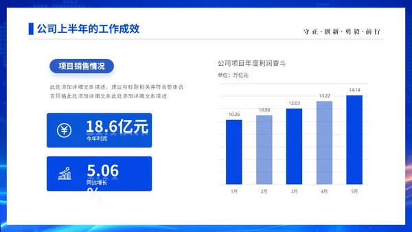 蓝色渐变科技视频年终工作总结激励大会PPT年中总结年会