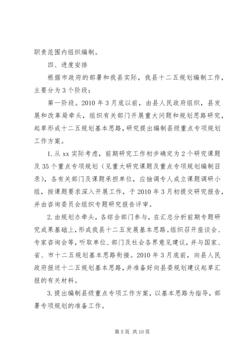 某县“十二五”规划编制工作实施方案.docx