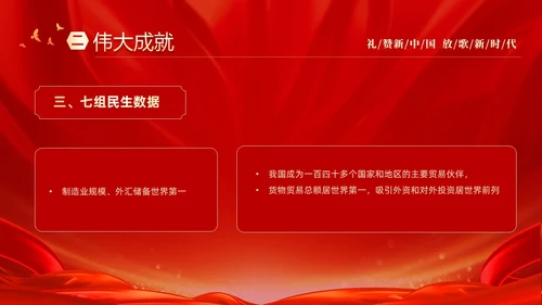 红色大气庆祝国庆74周年我和我的祖国演讲PPT国庆节