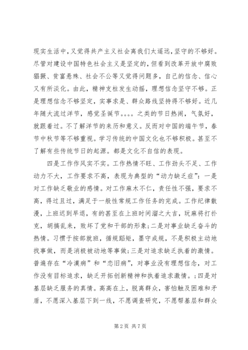 年度组织生活会和开展民主评议党员对照检查材料.docx