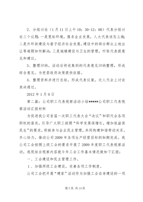 代表视察活动方案[推荐五篇].docx