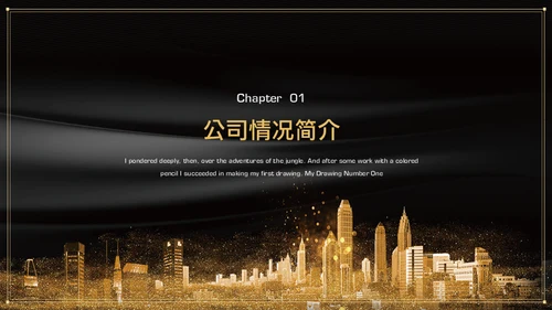 黑金奢华高端房地产商业计划书通用PPT模板