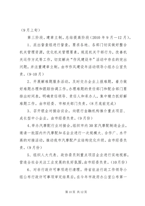 市委机关开展作风建设实施计划 (2).docx