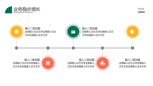 黄色扁平风清新总结汇报PPT模板