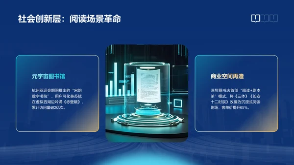 蓝色科技风世界读书日PPT模板